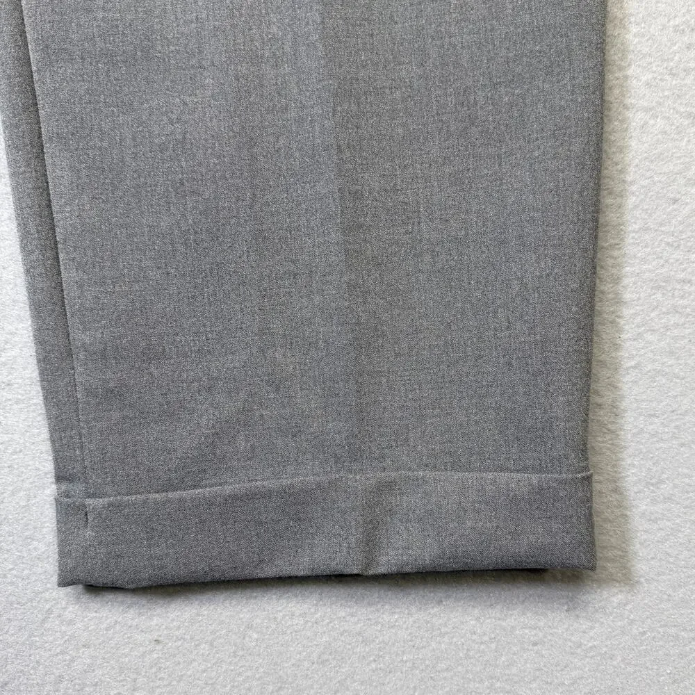 Michael Kors Men's Pleated Solid Classic Fit Pants Grey 40x32 $98
